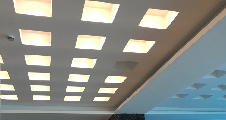 ابعاد استاندارد نور مخفی سقف